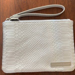 Rodan + Fields Silver Wristlet/Makeup Bag